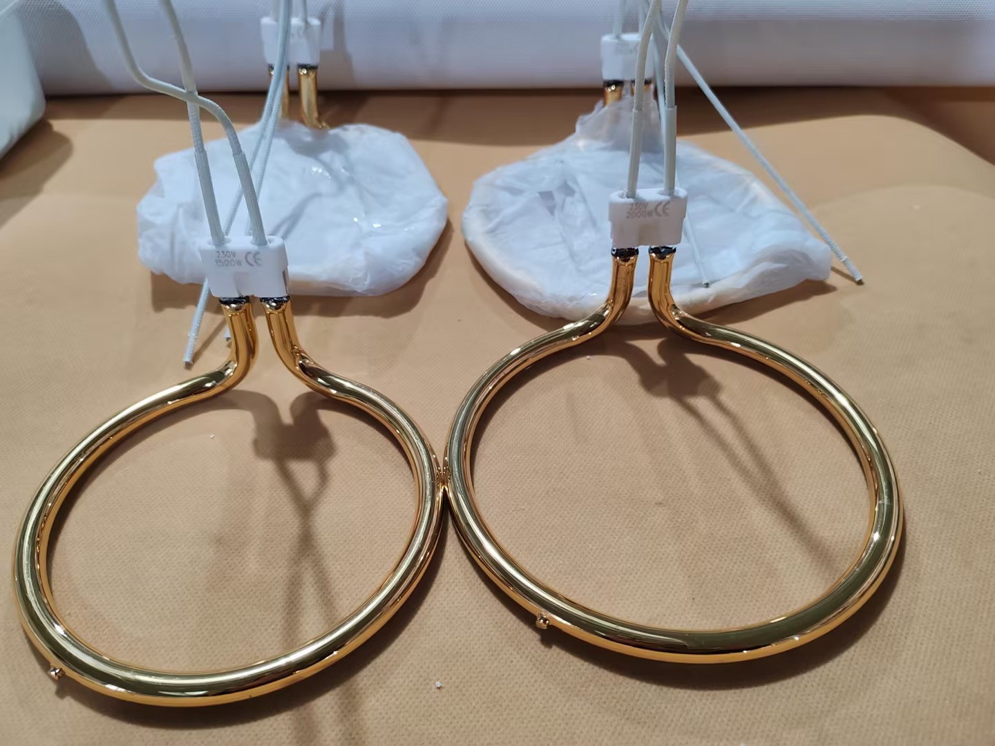 New Product 533mm 240v 1500w Half White Reflector Halogen Heating Lamps