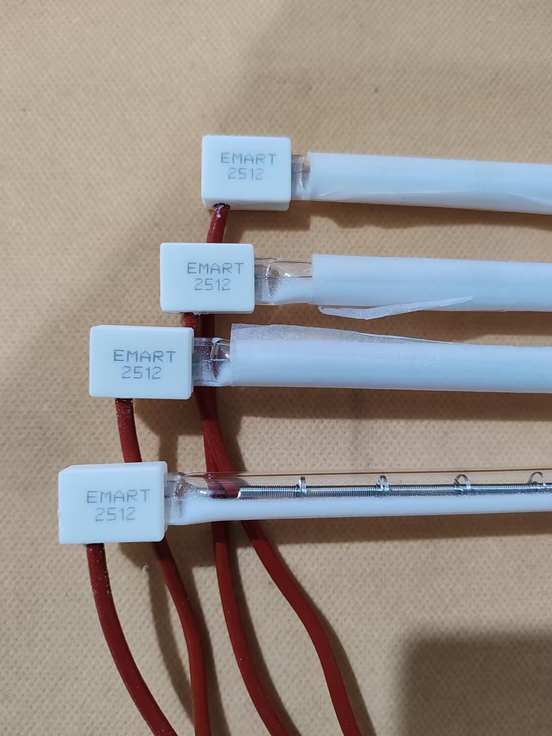 510mm石英红外灯 415v 1500w卤素灯带R7S陶瓷